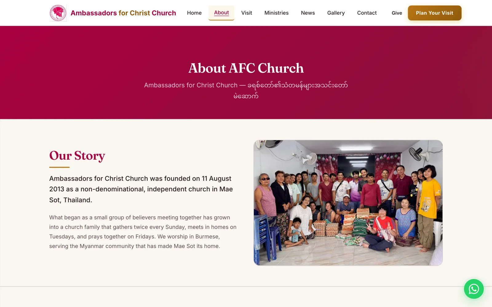 AFC Church, Mae Sot — about