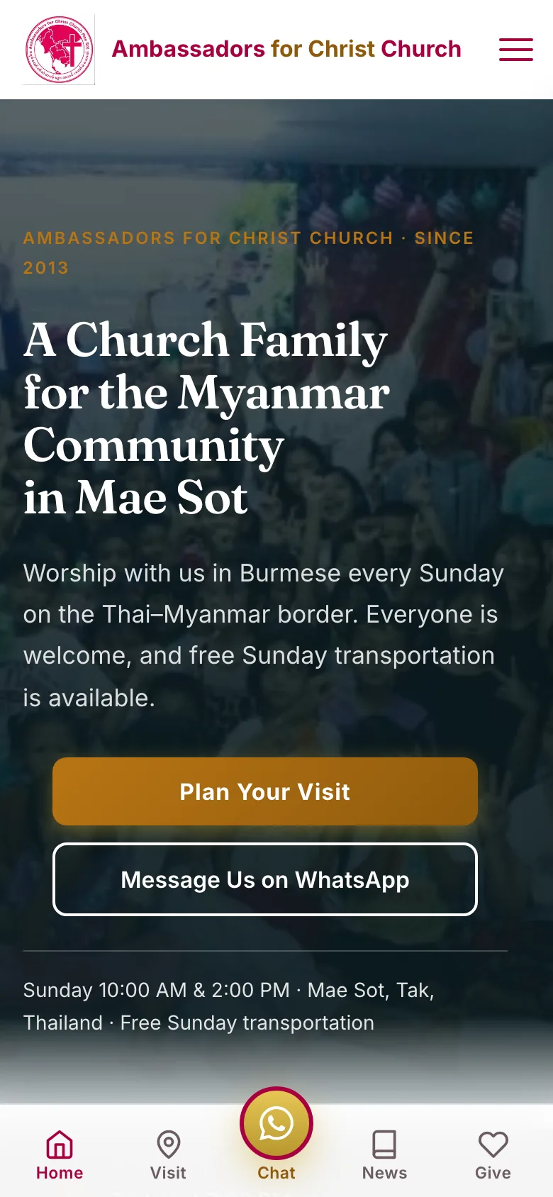 AFC Church, Mae Sot — home (phone)